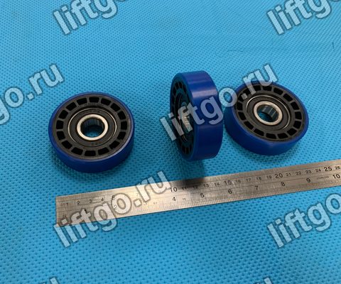 Ролик ступени 76х22-6204RS (синий)