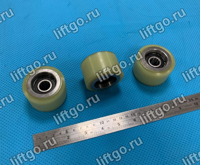Ролик прижимной батареи эскалатора SIGMA 60х40-6202RS (2 подшипника, желтый)