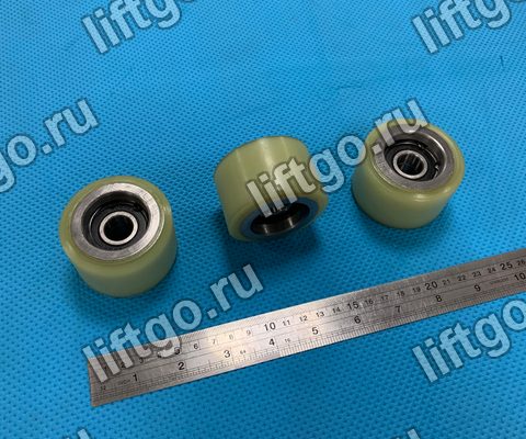 Ролик прижимной батареи эскалатора SIGMA 60х40-6202RS (2 подшипника, желтый)