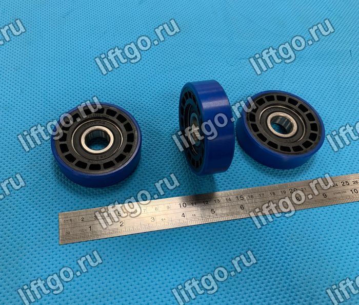 Ролик ступени 76х22-6204RS (синий)