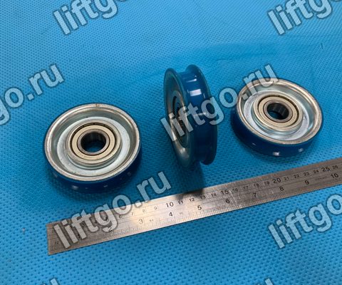 Ролик OTIS 85х20-6204Z (синий, d20мм) // Ролик подвеса дверей кабины/шахты Otis EUROPA D=85, d=20, h=20,5