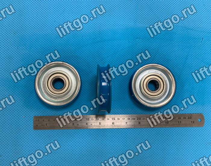 Ролик OTIS 85х20-6204Z (синий, d20мм) // Ролик подвеса дверей кабины/шахты Otis EUROPA D=85, d=20, h=20,5