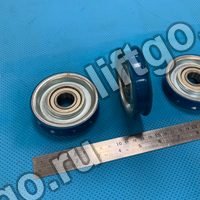 Ролик OTIS 85х20-6204Z (синий, d20мм) // Ролик подвеса дверей кабины/шахты Otis EUROPA D=85, d=20, h=20,5