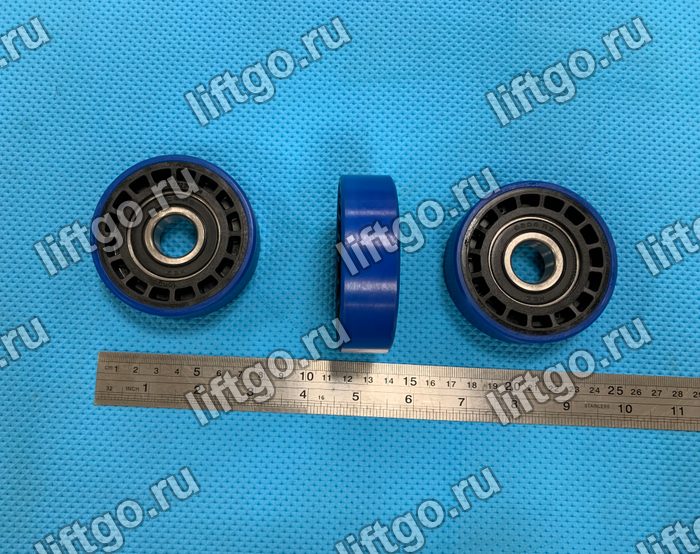 Ролик ступени 76х22-6204RS (синий)